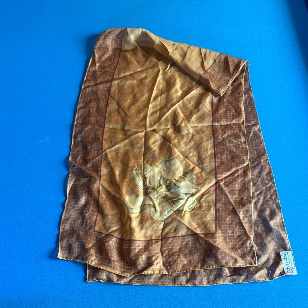 Calvin Klein Brown and Tan Floral Skirt
